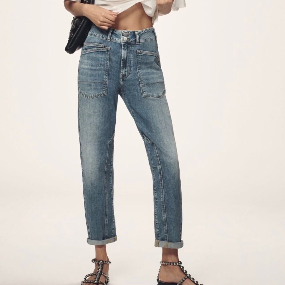 ANTHROPOLOGIE Pilcro The Wanderer Mid Rise Relaxed Leg Jeans 29